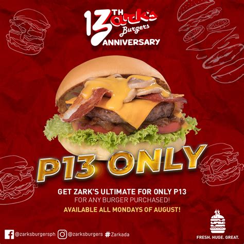 Zarks Burgers P13 Ultimate Burger Promo Manila On Sale