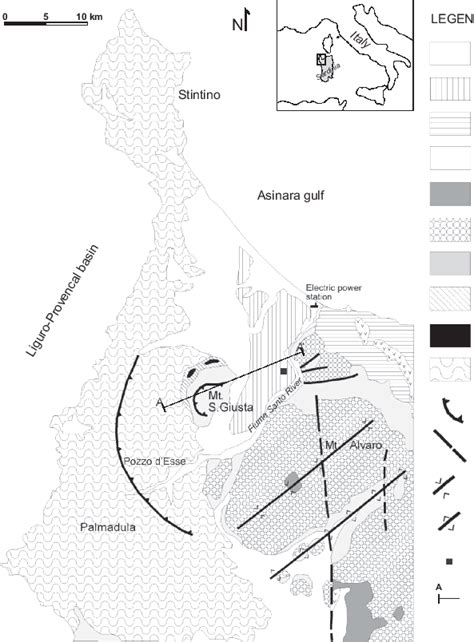 Geological Sketch Map Of Nw Sardinia Showing The Sequences From