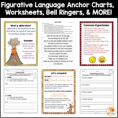 Figurative Language Activities Task Cards Bell Ringers More