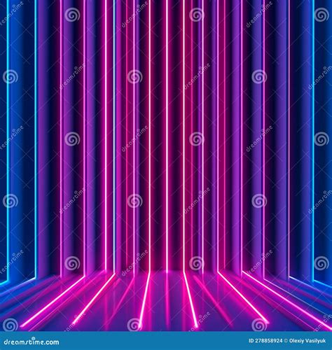 Generative Ai Render Abstract Neon Background Glowing Pink Blue Stock