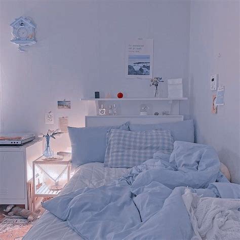 dorm room decor aesthetic room aesthetic | Room makeover bedroom, Blue ...