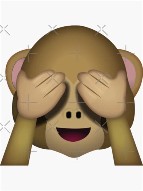 "See No Evil Monkey Emoji" Sticker for Sale by PrintPress | Redbubble