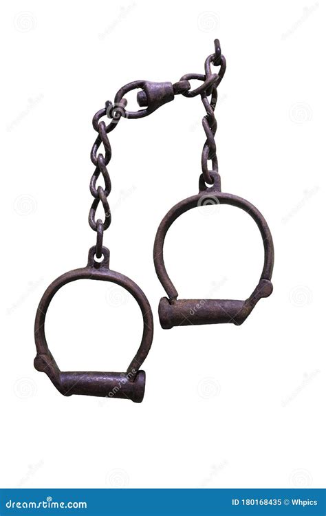 Old Rusty Shackles Slave Trade Concept Stock Image Image Of Hinged