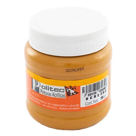 PINTURA ACRILICA MATE 250ML 303 OCRE POLITEC