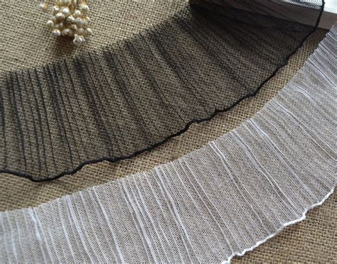 Yards Lace Trim Ivory Balck Ruffled Stretchy Wedding Trim Etsy