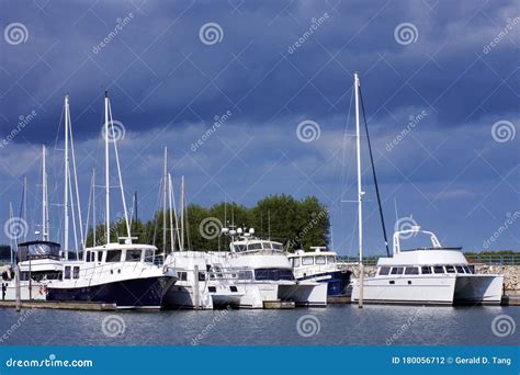 Manitowoc Marina 803642 stock photo. Image of sailboats - 180056712