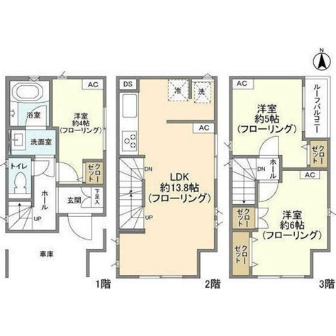 埼京線 武蔵浦和駅 地上3階建て 築1年未満 埼玉県さいたま市南区鹿手袋5丁目 223万円／3ldk 洋室4 洋室5 洋室6 Ldk13