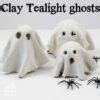 How To Make A Clay Ghost Tealight Mum In The Madhouse