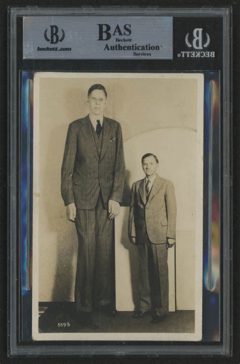 Robert Wadlow Worlds Tallest Man Signed 35x525 Postcard Bgs