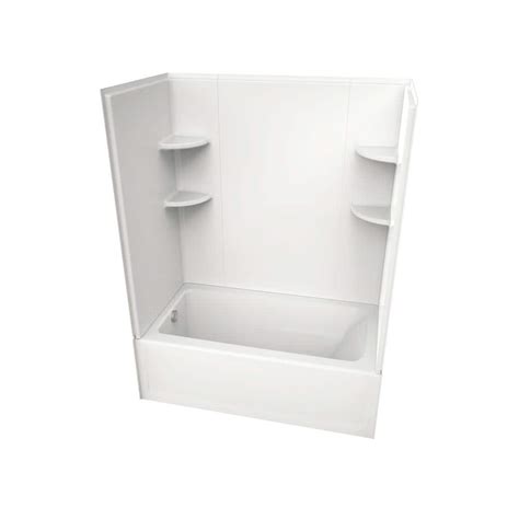 JACUZZI PRIMO 32 in. W x 60 in. H 3-Piece Acrylic Tub Surround in White ...