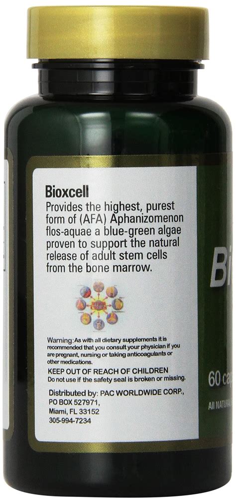 Bioxcell Celulas Madre Caps Mg Stem Enhancer Cell Aphanizomenon