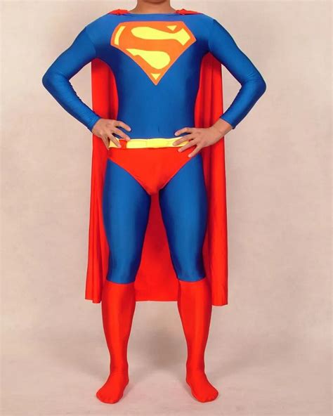 Buy Cosplay Halloween Mens Lycra Spandex Zentai Extra Superman Cos Costume