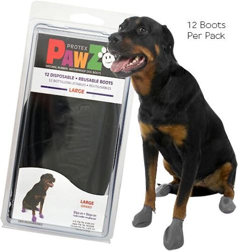 Pawz Waterproof Dog Boots, Black, Large - Chewy.com