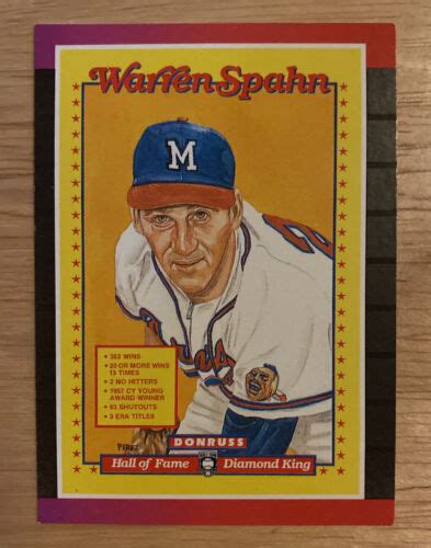 Donruss Donruss Diamond King Warren Spahn Milwaukee