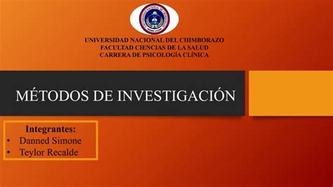 Métodos De Investigación Ppt