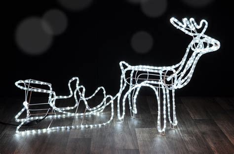 Rentier Beleuchtet Led Mit Schlitten 145cm Weihnachtsdeko 432led Für Außen Ebay