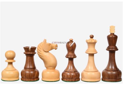 The 1961 Soviet Championship Weighted Wooden Chess Pieces In Sheesham