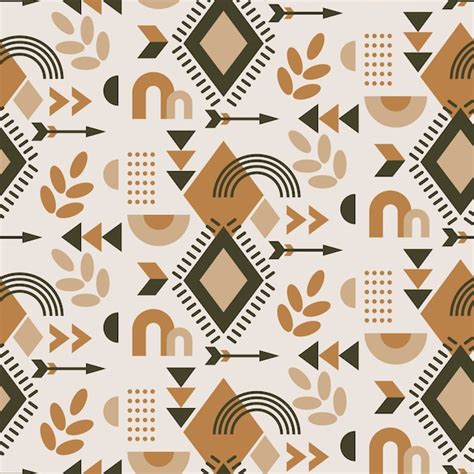 Free Vector Boho Geometric Pattern Design