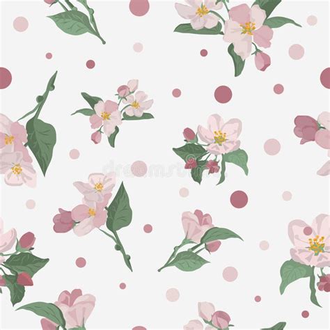 Gentle Repeating Floral Pattern Stock Vector Illustration Of Retro