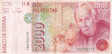 Billet Espagne Pesetas Jos Celestino Mutis