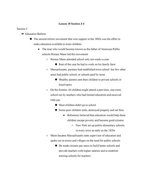 Lesson 18 Section 3 4 Lesson 18 Section 3 Section 3 Education Reform