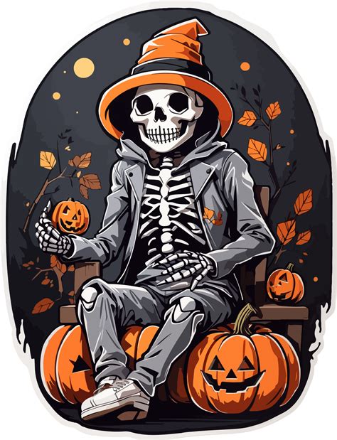 Skeleton Halloween PNG Transparent AI Generative 29731116 PNG