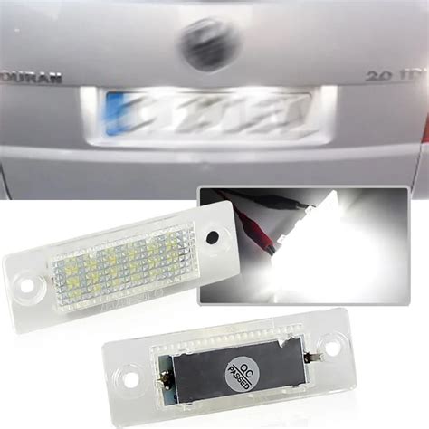 2PCS Error Free LED License Number Plate Light Lamps For VW Golf Jetta