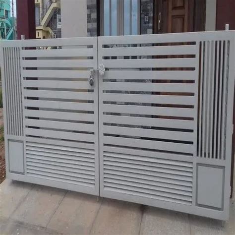 Hinged Grey Mild Steel Main Grill Gate For Residential At Rs 350