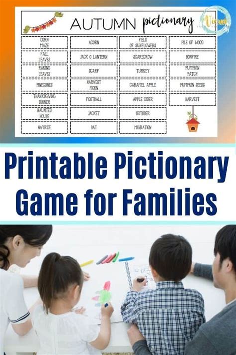 Pictionary Printable Cards