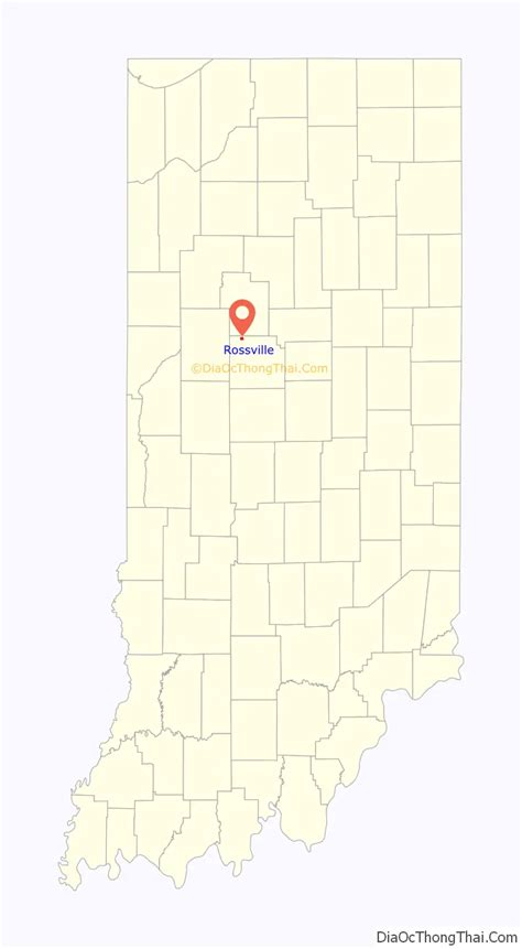 Map of Rossville town, Indiana