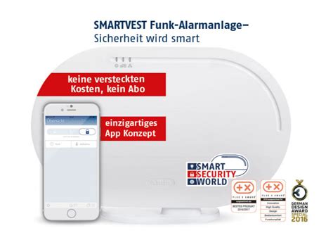 Abus Smartvest Basis Set Funk Alarmanlage App Gesteuert