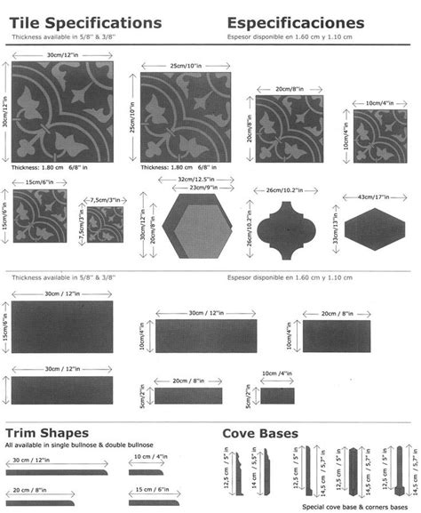 Cement Tile Shapes And Sizes Cement Tile Villa Lagoon Tile Shapes