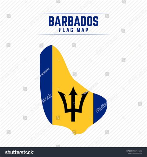 Flag Map Of Barbados Barbados Flag Map Royalty Free Stock Vector