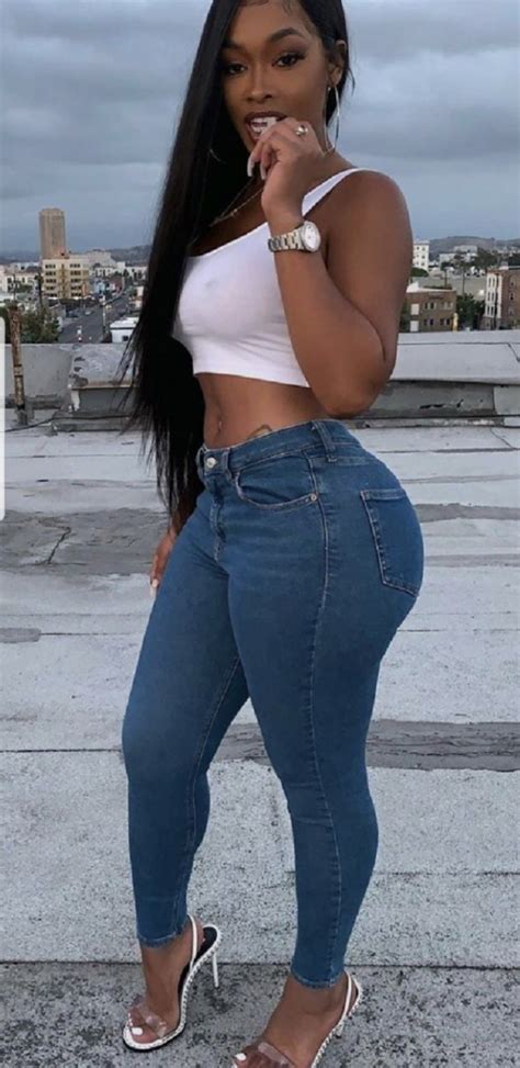 Curvy Thick Ebony Sexy In Jeans Smoody73