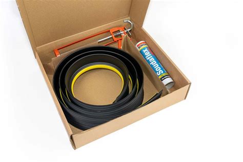 Mm Black Yellow Rubber Garage Threshold Seal Kit Stormstop