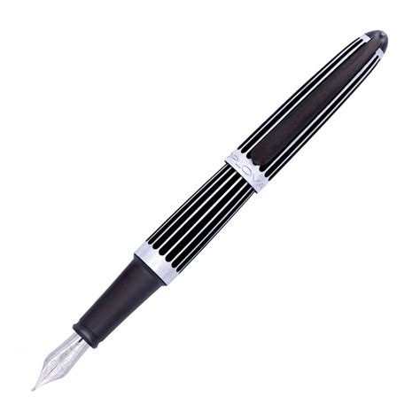 Stylo Plume Diplomat Aero Stripes Black