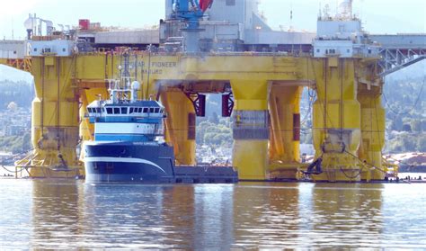 David G Sellars On The Waterfront As Oil Rig Remains In Port Angeles