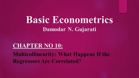 Basic Econometrics By D N Gujarati Chapter Urdu Hindi Youtube