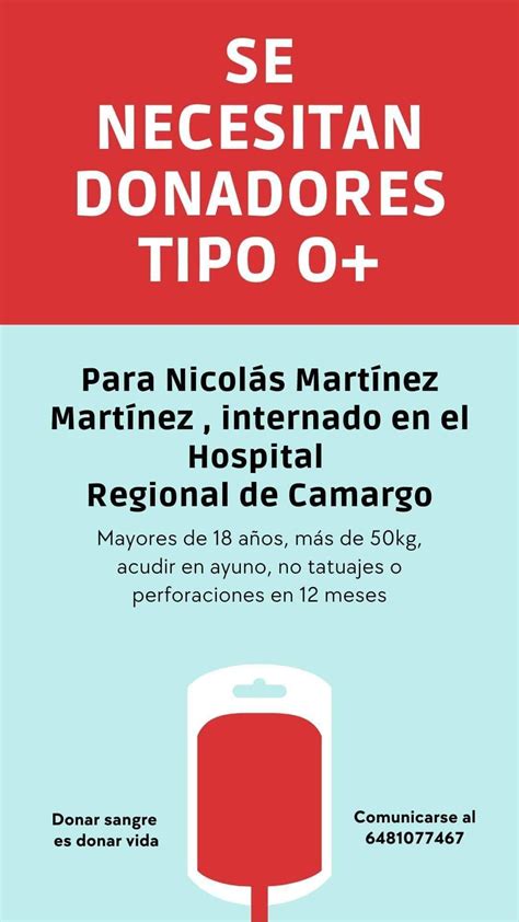 Solicitan Donadores De Sangre O Para Nicol S La Noticia