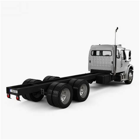 Freightliner M2 Extended Cab Chassis Truck De 3 Ejes 2014 Modelo 3d 149 3ds C4d Fbx Lwo