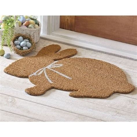 Bunny Doormat Easter Front Porch Decor Spring Doormats Front Porch