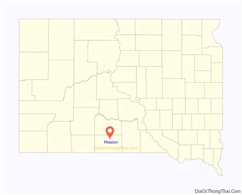 Map of Mission city, South Dakota - Thong Thai Real