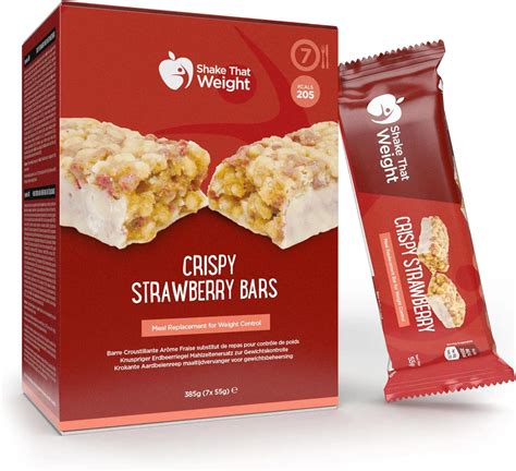 7x Crispy Strawberry Diet Meal Replacement Bars Shake That Weight