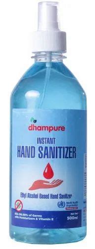 500Ml Dhampure Instant Hand Sanitizer At Rs 70 Bottle Alcohol Based