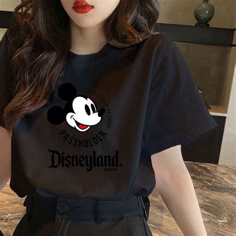 CX Talla Grande Camiseta Cuello Redondo Disney Mickey Y Minnie Mouse