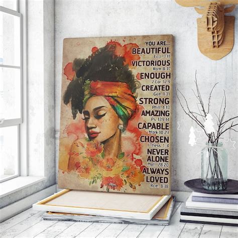 African Women Art Decor African Girl Canvas Wall Art Ethnic Etsy