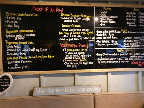 Menu At Crab Shack Restaurant Teignmouth