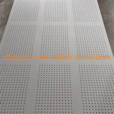 Soundproof Drywall Acoustic Perforated Gypsum Board For Wall Decoration China Perforated