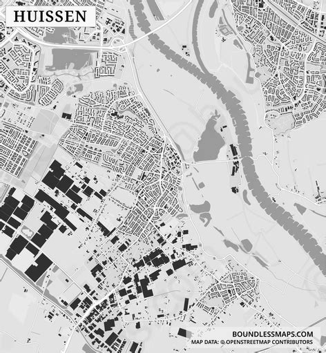 Huissen Figure Ground Vector Map Boundless Maps