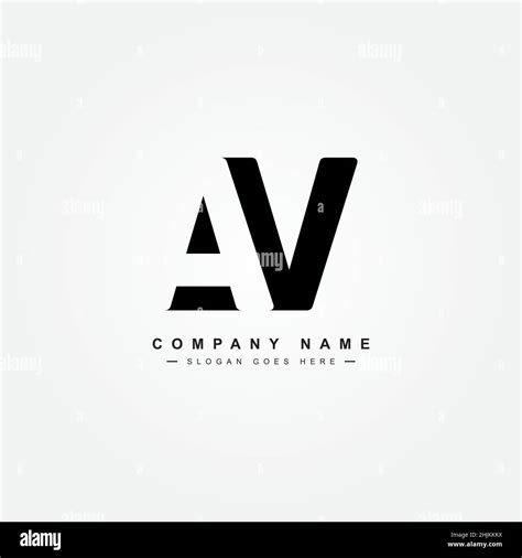 Letra Inicial Logo Av Logotipo De Minimal Business Para Los Alfabetos A Y V Monograma Modelo